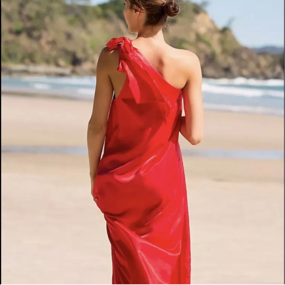Free People Beautiful One Shoulder Special Edition SOA Maxi Dress - Picture 3 of 11